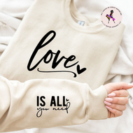 Love - With Custom Text on Sleeve