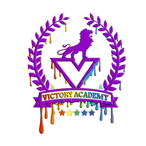 Victory Academy Custom Glitter or Color  Hoodie or Shirt ( Logo white )