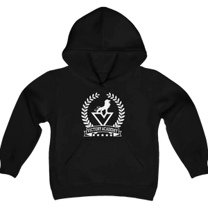 Victory Academy Custom Glitter or Color  Hoodie or Shirt ( Logo white )