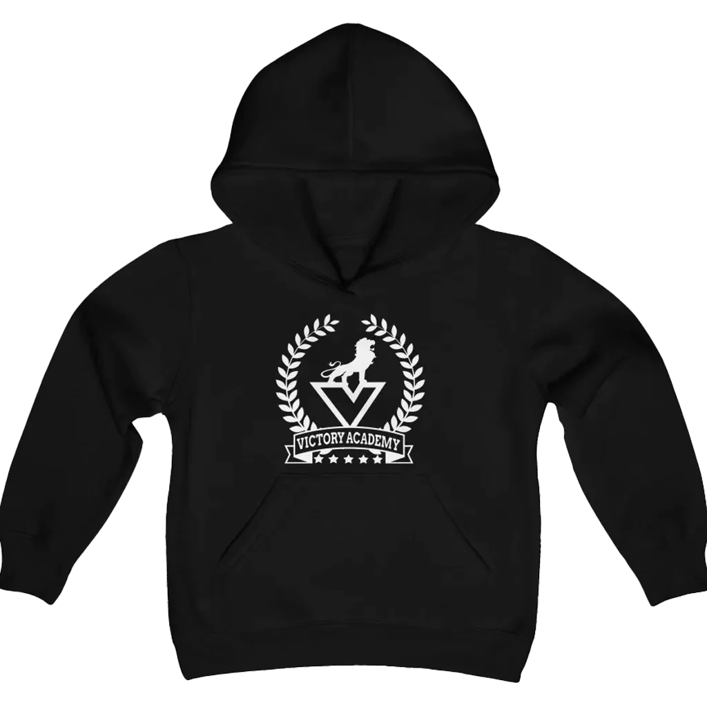 Victory Academy Custom Glitter or Color  Hoodie or Shirt ( Logo white )