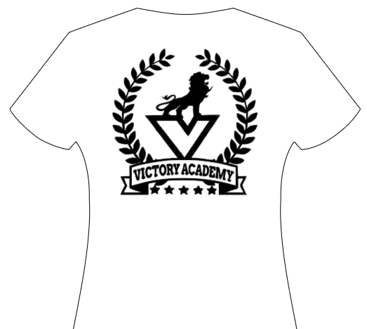 Victory Academy White( Logo - Black )